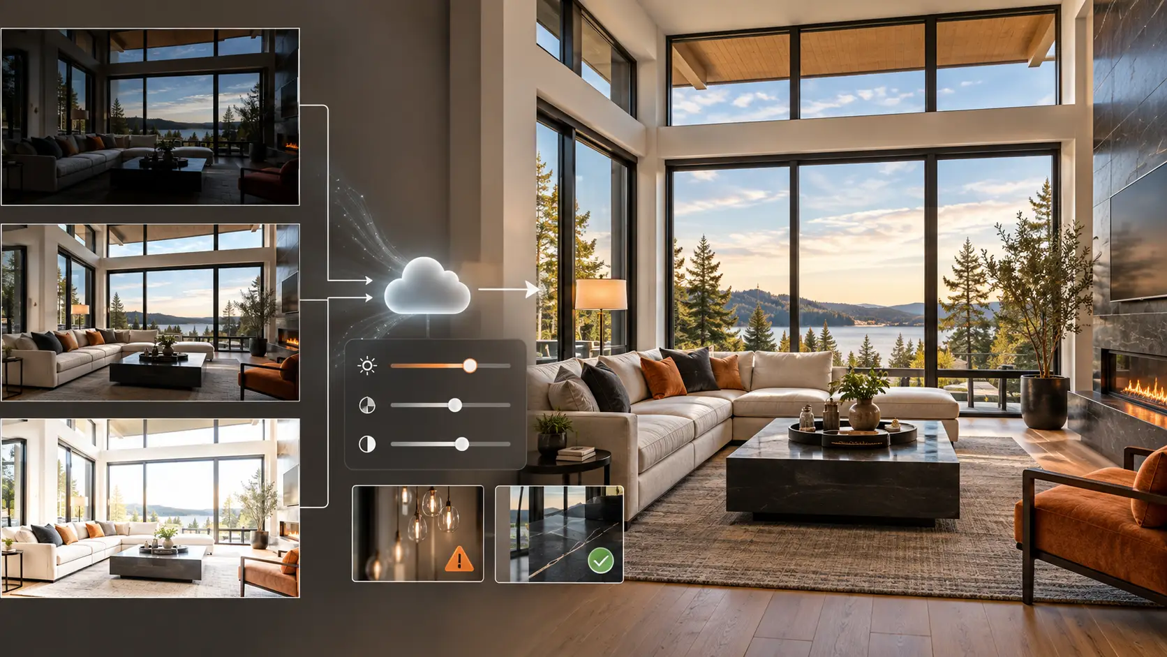 AI workflows for real estate photo editing