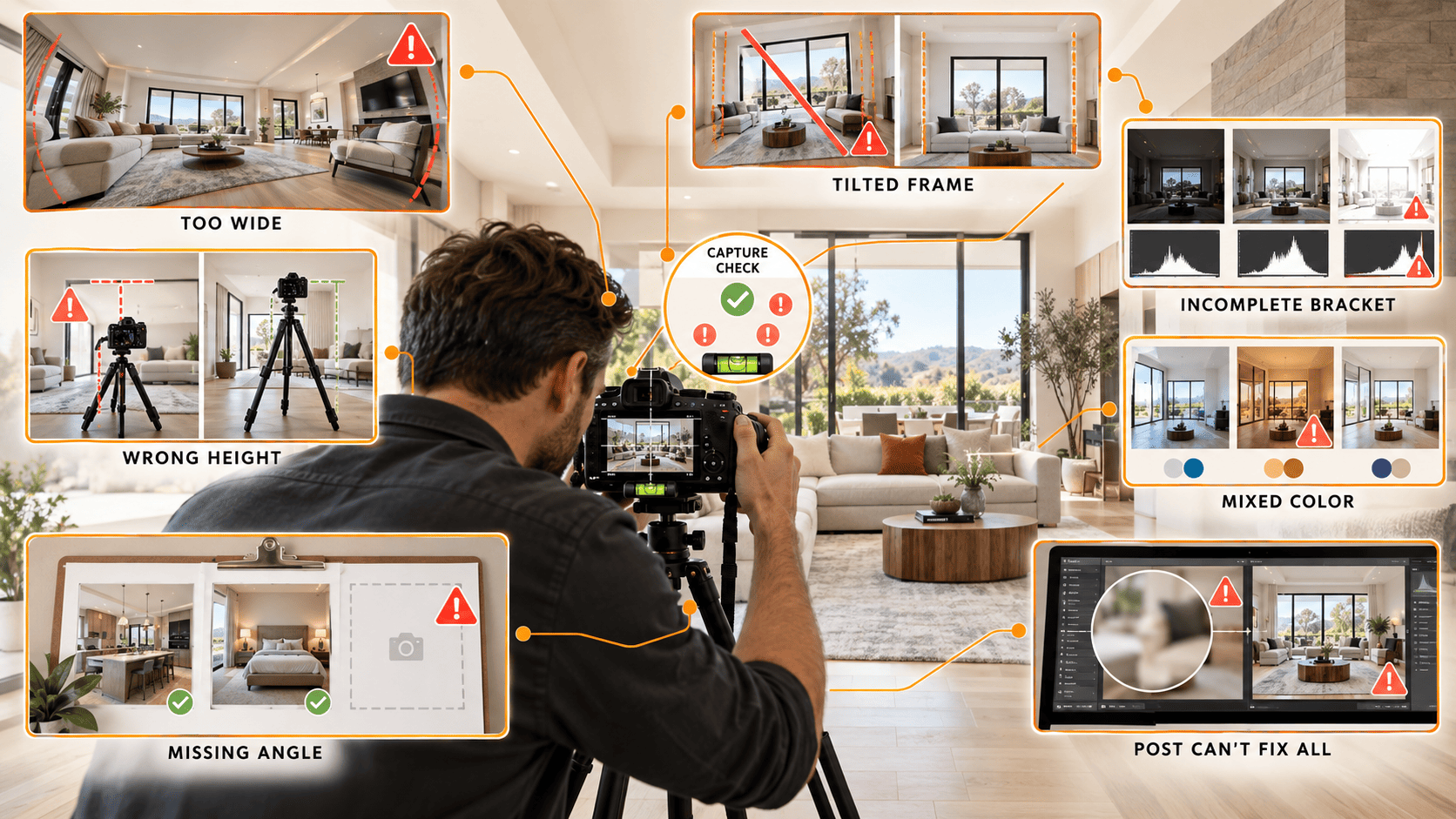 Common mistakes that affect real estate photography quality