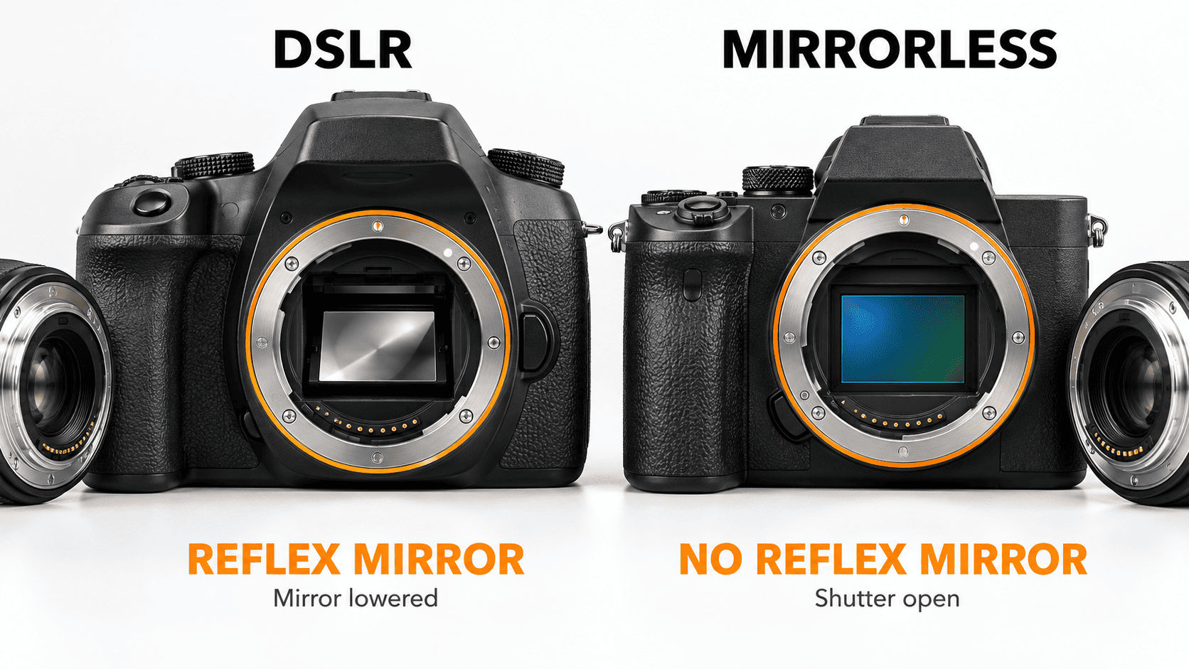 DSLR and mirrorless camera compared