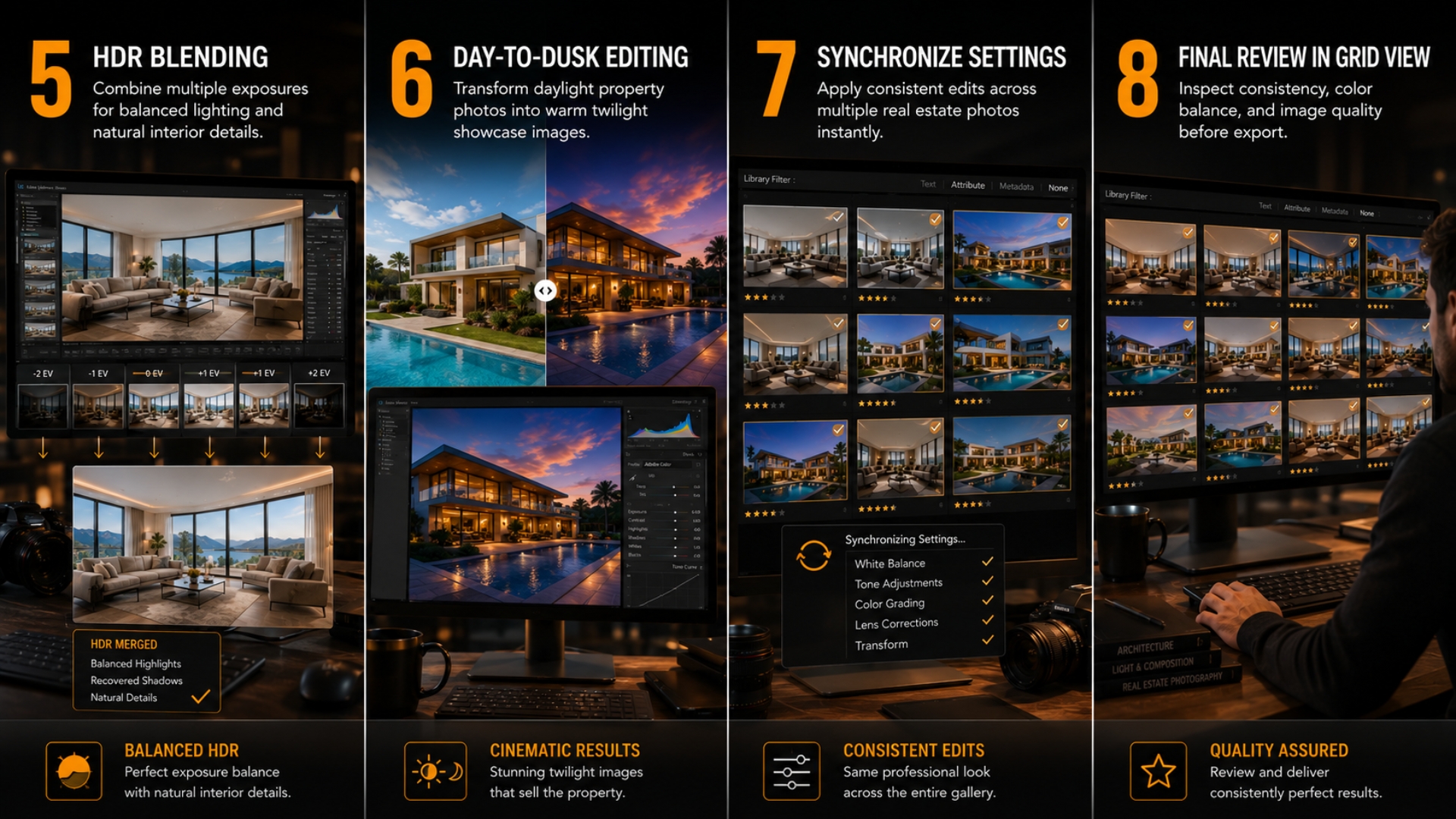 The Next Four Steps to Edit One Real Estate Photo in Lightroom 