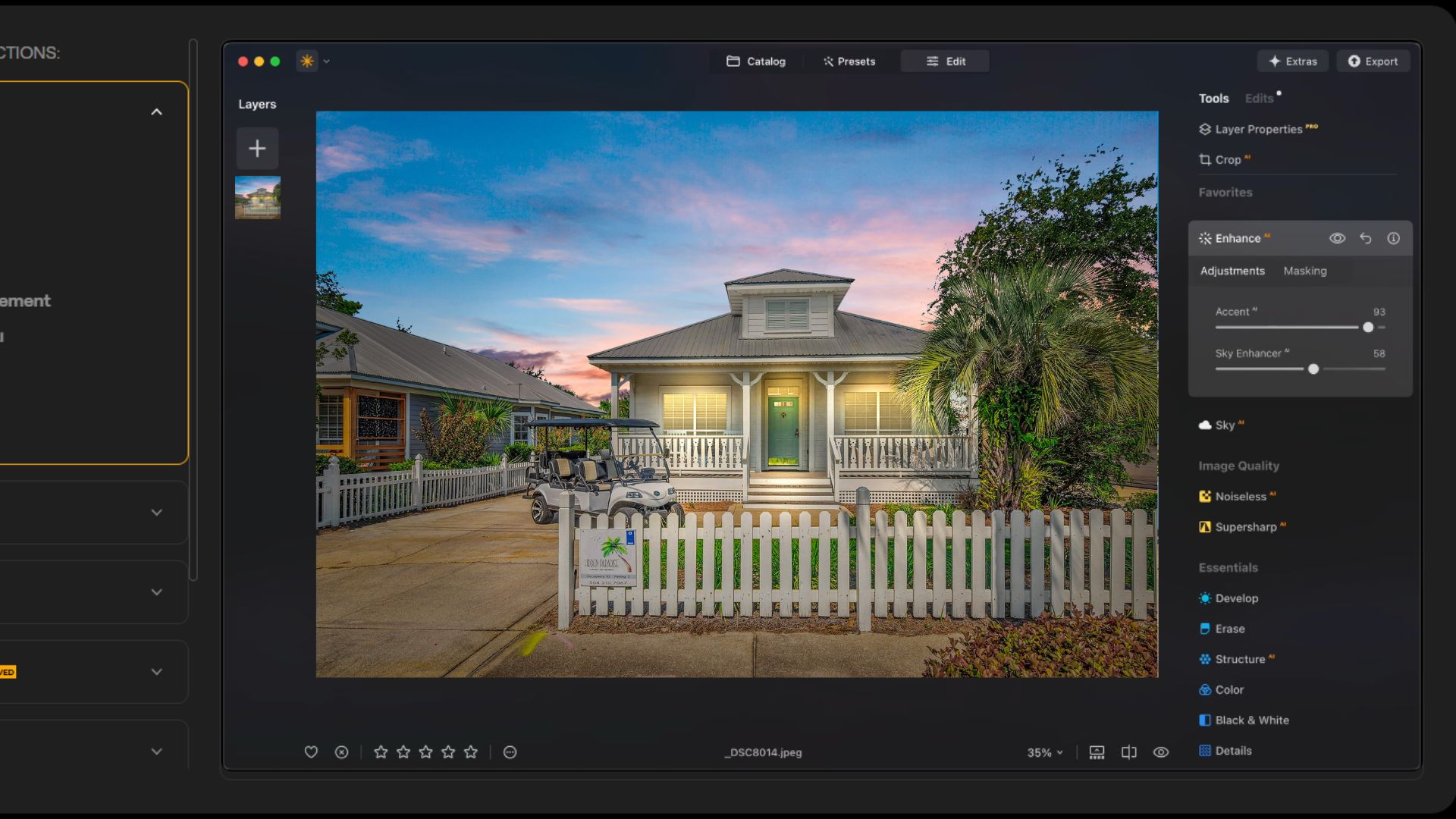 luminar NEO - AI Real Estate Photo Editing 