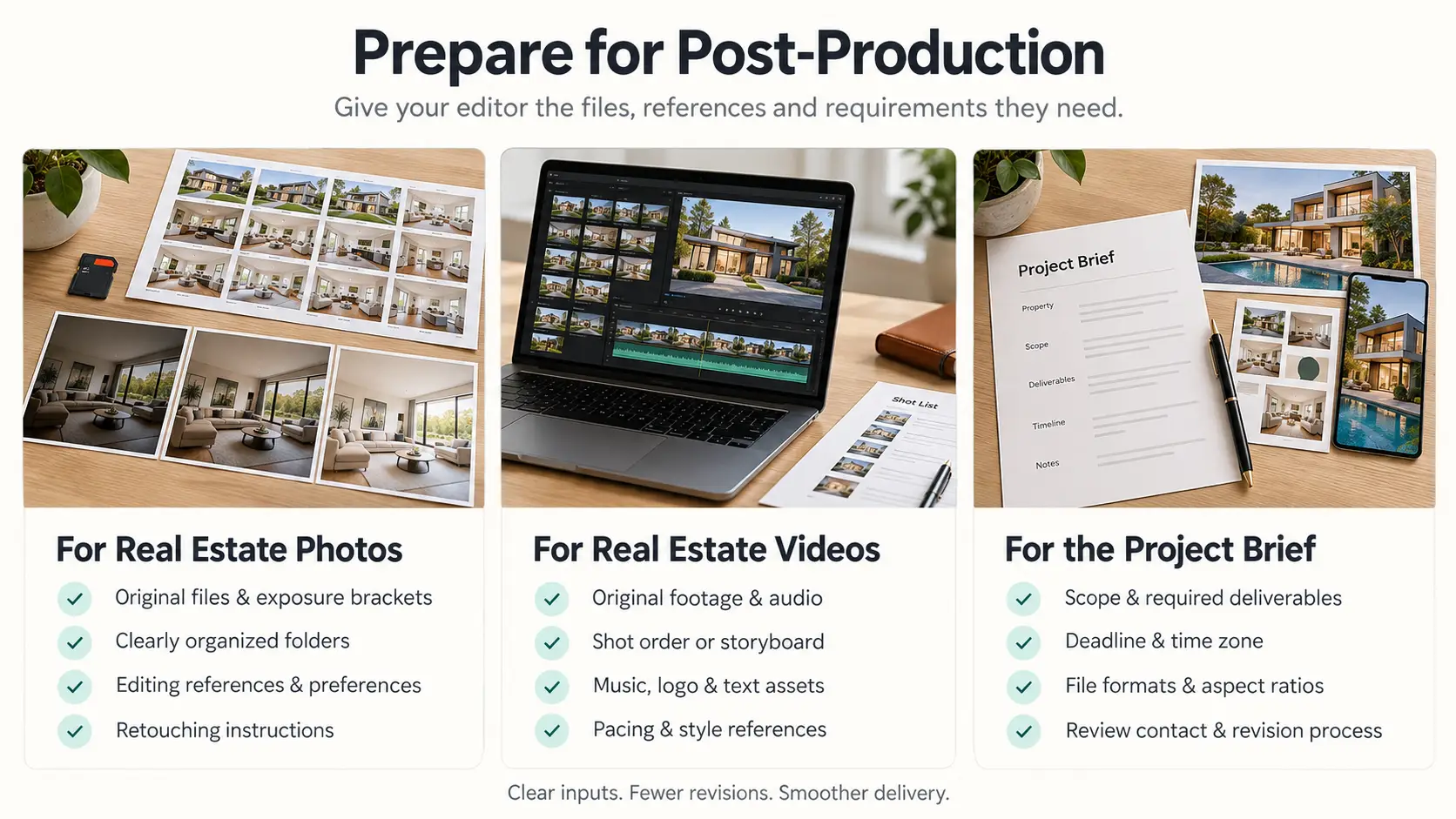 Preparing Files for Real Estate Post-Production