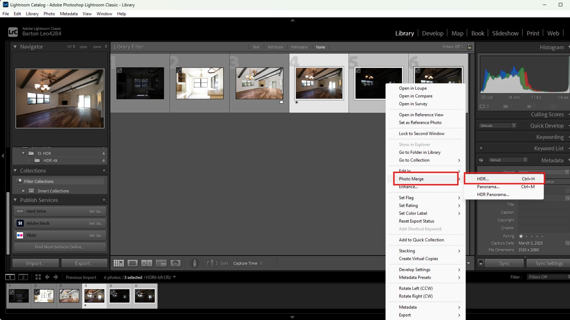 HDR blending lightroom
